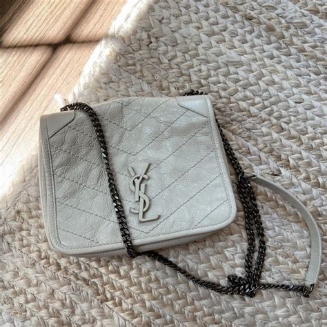 ysl nikki white contrasting stitch|Niki Handbags Collection for Women .